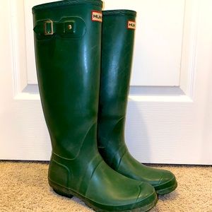 Womens Green Hunter Rain Boots